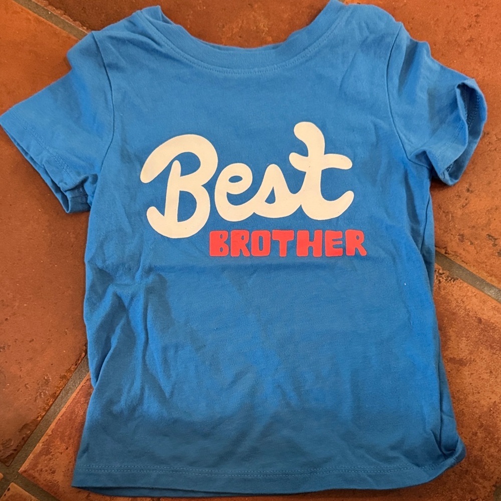 Cat & Jack Blue 'Best Brother' Short Sleeve Tee